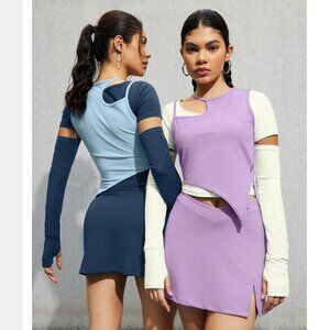 InstaBreeze 3-in-1 Tennis Top NWT - Mulberry/White - M